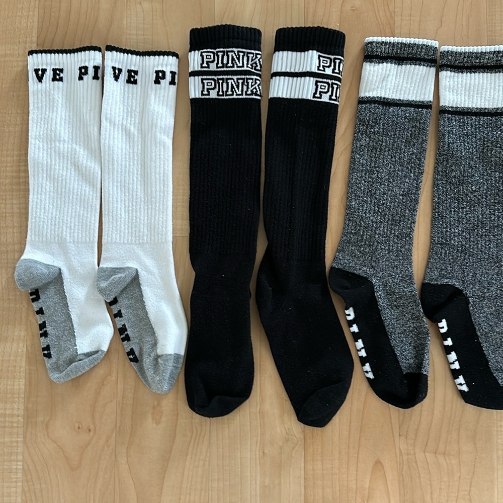 PINK socks for women 3 pairs